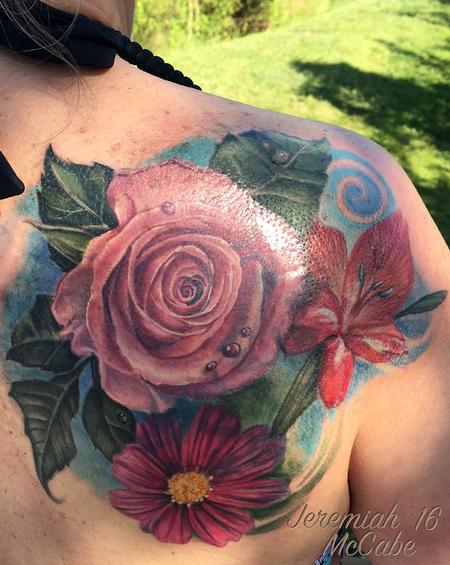 Tattoos - Realism Flowers Cover-up - 119143